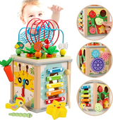 Wooden Activity Cube